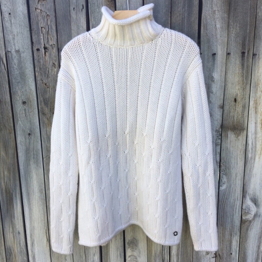 Loro Piana Baby Cashmere Turtleneck Sweater Cream 48